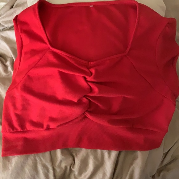 plus bust crop milkmaid Tee - Picture 5 of 5